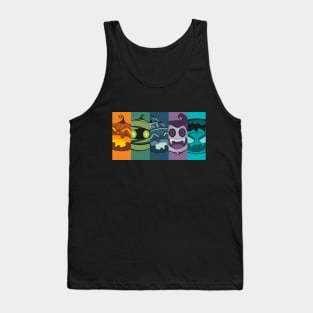 All in one Cute Halloween Day Characters Tank Top